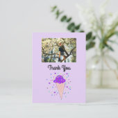 紫アイスクリームフォトサンキュー ポストカード (スタンド正面)