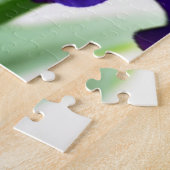 紫アイリスアイリスフラワー ジグソーパズル (側面)