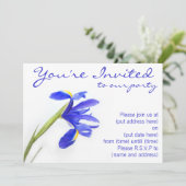 紫アイリスフラワー 招待状 (スタンド正面)