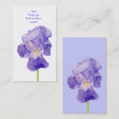 紫アイリスプロファイルカード 名刺 (正面/裏面)