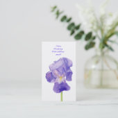 紫アイリスプロファイルカード 名刺 (スタンド正面)