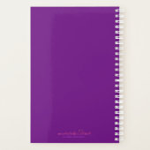 紫アイリス | ウォーターカラーフローラアートプランナー プランナー手帳 (裏面)