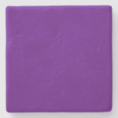 紫アクセン鮮やかトカラーのカスタマイズ ストーンコースター (正面)