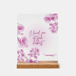 紫アクリルの贈り物 アクリルサイン