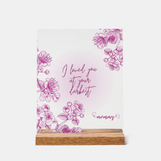 紫アクリルの贈り物 アクリルサイン