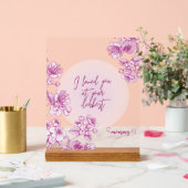 紫アクリルの贈り物 アクリルサイン (ウェディング)