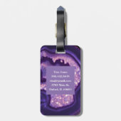 紫アゲート・モノグラム ラゲッジタグ (裏面縦)