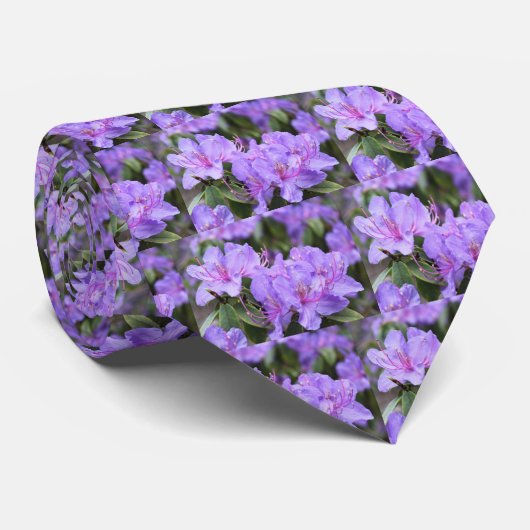 紫アザレア花杜 鹃 花 ネクタイ (ロール)