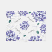 紫アジパーソナライズされたミベビー フリースブランケット (正面(横))