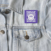 紫アップ軍隊キッズ軍隊月 缶バッジ (インサイチュ)