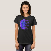 紫アップ軍隊子の子供ひまわり紫 Tシャツ (正面フル)