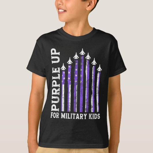 紫アップ軍隊軍隊月 Tシャツ (正面)