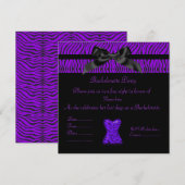 紫アニマルプリントバチェロレッテ招待状 招待状 (正面/裏面)