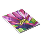 紫アフリカデイジー水彩芸術花 ノートパッド (アングル)