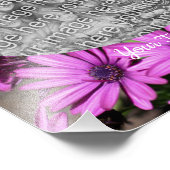 紫アフリカデイジー花フレームテンプレート フォトプリント            (角)