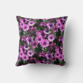 紫アフリカデイジー花自然模様 クッション (裏面)