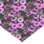 紫アフリカデイジー花自然模様 ショートテーブルランナー (コーナー)