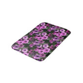 紫アフリカデイジー花自然模様 バスマット (アングル)