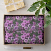 紫アフリカデイジー花自然模様 薄葉紙 (ギフト)