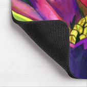 紫アフリカデイジー花 マウスパッド (コーナー)