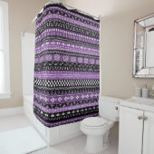 紫アフリカ民族部族シャワーカーテン シャワーカーテン (インサイチュ)