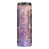 紫アメジスト宝石科写真コラージュモノグラム タンブラー (裏面)