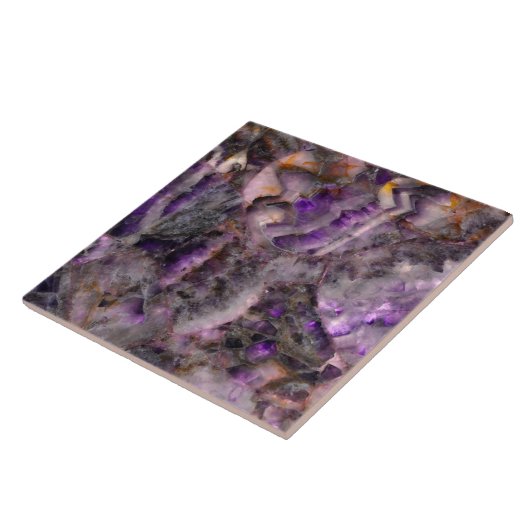 紫アメジスト石英 タイル (側面)