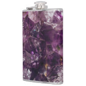 紫アメジスト結晶石英エネルギーパターン フラスク (左)