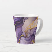 紫アルコユニークールインキ小セラミックラテマグカップ カフェラテマグ (右アングル)