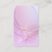 紫アルコールインクイヤリングディスプレイカード 名刺 (裏面)