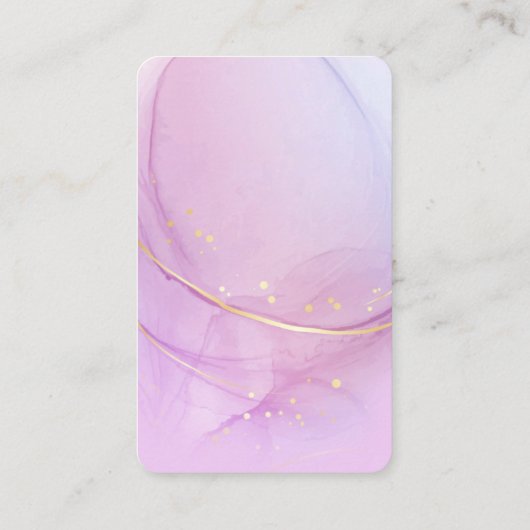 紫アルコールインクイヤリングディスプレイカード 名刺 (裏面)