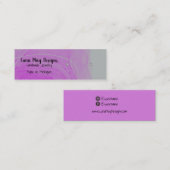 紫アルコールインクジュエリー表示名刺 スキニー名刺 (正面/裏面)