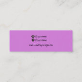 紫アルコールインクジュエリー表示名刺 スキニー名刺 (裏面)