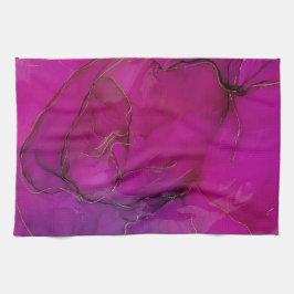 紫アルコールインク キッチンタオル