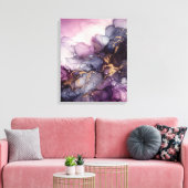 紫アルコールインク キャンバスプリント (インサイチュ (リビング))