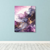 紫アルコールインク キャンバスプリント (インサイチュ (ウッドフロア))