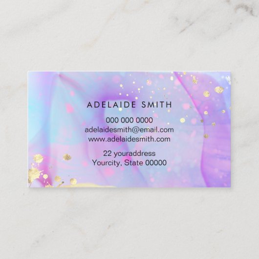 紫アルコールインク 名刺 (裏面)