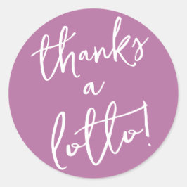 紫アロ感謝していットステッカー宝くじチケットお願い ラウンドシール
