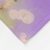 紫アーモンドの木、ゴッホのインスピレーション・アート、アールヌーボー フリースブランケット (角)