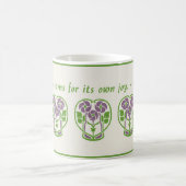 紫アールヌーボー花コーヒーマグ コーヒーマグカップ (中央)