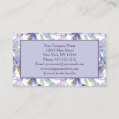 紫イエローアイリスフローラ水彩小 名刺 (裏面)