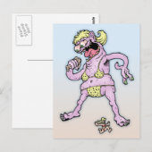 紫イエロービキニの怪物 ポストカード (正面/裏面)