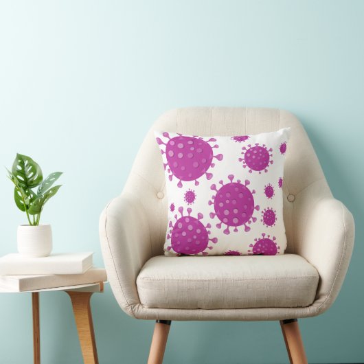 紫ウイルス粒子 クッション (椅子)
