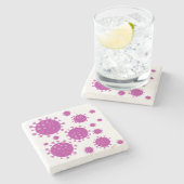 紫ウイルス粒子 ストーンコースター (横)