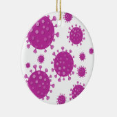 紫ウイルス粒子 セラミックオーナメント (右)