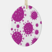 紫ウイルス粒子 セラミックオーナメント (右)
