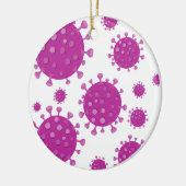紫ウイルス粒子 セラミックオーナメント (左)