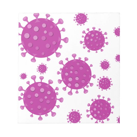 紫ウイルス粒子 ノートパッド (正面)