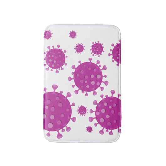 紫ウイルス粒子 バスマット (正面縦)