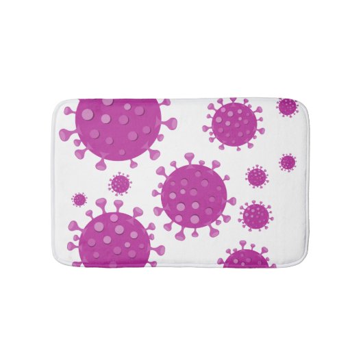 紫ウイルス粒子 バスマット (正面)